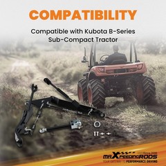 3-Point Hitch for Kubota BX1870 BX1880 BX2200D BX2230D BX22D Black Steel
