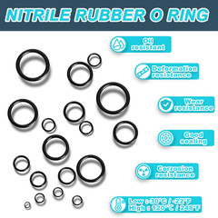 1008 Pcs SAE O Ring Kit,32 Sizes USA Standard Nitrile 70A Rubber Seals Inch O Ri