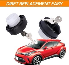 1 PC Car Locking Gas Cap, Gas Locking Fuel Cap with Two Keys, Replace Parts #105