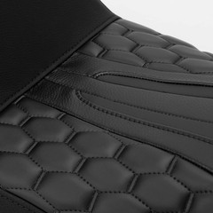 Seat Cushion Rider Driver Passenger Seat Harley Dyna Street Bob Wide Glide Black