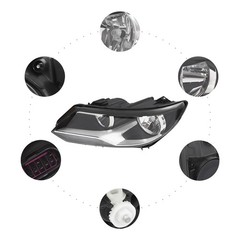 Halogen Headlights 2012-17 VW Tiguan 5N0941005 5N0941006 Left Driver Side