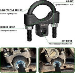 Inner Tie Rod Removal Tool, 3/8” Universal Low Profile Tool and Inner Tie Rod H