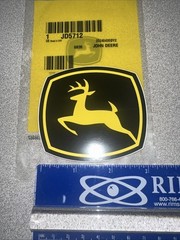 New John Deere Black & Yellow Logo Decal Approx 3” X 2.5” JD5712