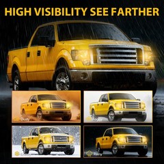 Headlights Smoky Lens Black Housing Clear Reflector 2009-2014 F150 DL3Z13008A