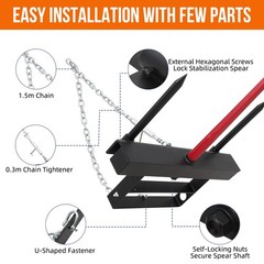 49″ Hay Spear Bale Spear 4000lbs Skid Steer Loader Tractor Bucket Attachment