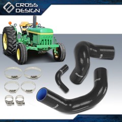 Black Radiator Hose Set Upper Lower & Bypass Hoses Fit For John Deere Models