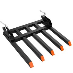 5 Fork Clamp On Debris Forks to 48 in Bucket,2500 LBS Heavy Duty Pallet Forks