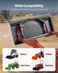 VEVOR 1/4 in Skid Steer Mount Plate 3000lbs Quick Attach Skid Steer Loader Plate