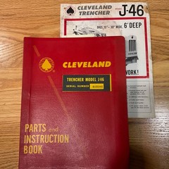 Cleveland J46 TRENCHER PARTS LIST OPERATION & MAINTENANCE MANUAL BOOK GUIDE