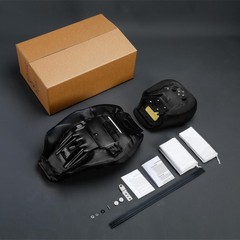 Motorcycle Driver Passenger Seat Low Profile Two-Piece White Stitching 2009-2023