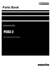 Komatsu PC03-2 Excavator Parts Catalog Manual SN 15001-UP (For U.S.A.)