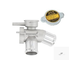 Upgraded Aluminium Upper Engine Radiator Coolant Filler Neck w/Cap for Nissan
