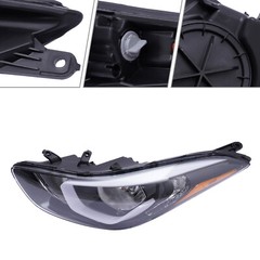 Fits 2014 2015 2016 Hyundai Elantra Halogen Headlight Left Driver Side Front