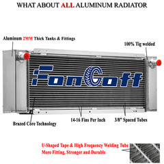 FOR Bobcat Skid Steer 645 743 743B 743DS 6630186 6648820 4 Row Aluminu Radiator