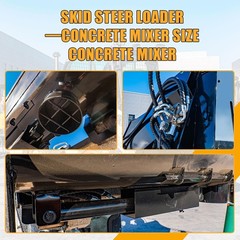 48″ Skid Steer Concrete Cement Mixer Attachment For Bobcat CAT Skid Steer