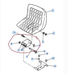 New Seat For Ford New Holland 1200,1600,1700,1900 Compact Tractor E2NNA405AA99M