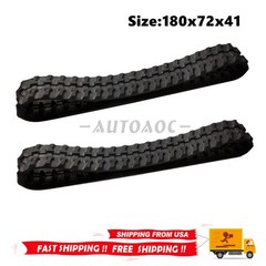 2PCS Heavy Duty Rubber Tracks w/ 180x72x41 for AGT CBT23 CRT23 Mini Skid Steers