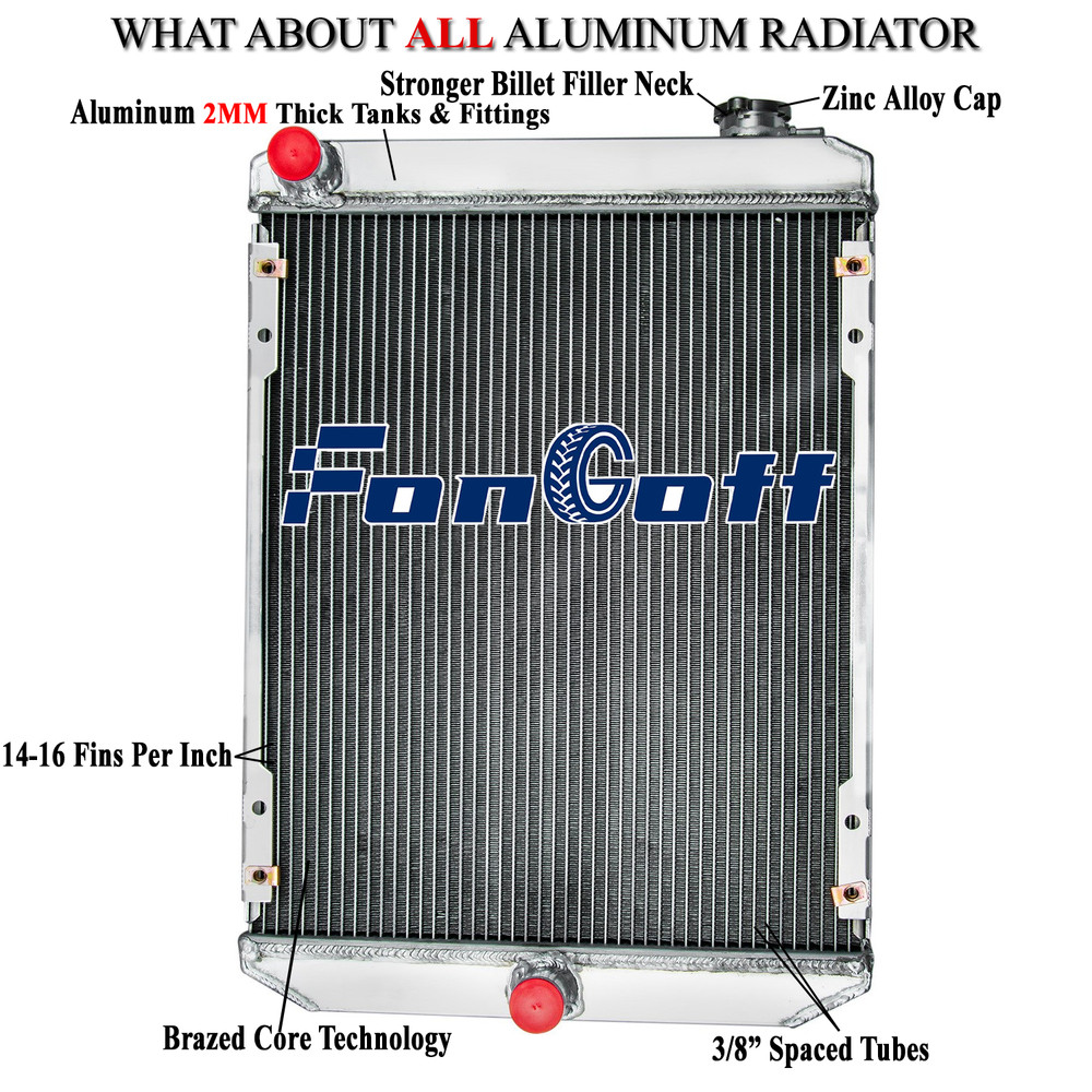 #6679831 3-Row Full Aluminum Radiator For Bobcat 430 430D 435 435D 435G FonGoff-