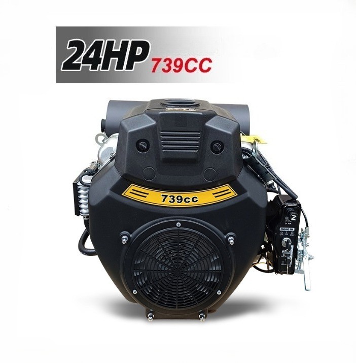 739cc 4 Stroke v Twin 23HP 24HP 27HP Small Mini Gasoline Engine for Rato R740