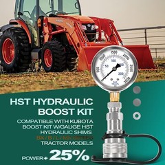 for KUBOTA B (2016 and Older BX) Pressure BOOST kit W/Gauge Hydraulic Shims +25%