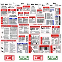 Safety Decal Kit for Brush Bandit Wood Chipper Stickers English + Spanish UV 7yr