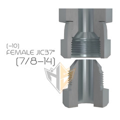 5/8” Hydraulic Hose Assembly with (90/Straight) #10 Female JIC Ends, 7/8-14