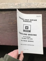 GENERAL MOTORS GM X-6A-02B Truck Unit Repair Manual Gasoline Engine 6 Cylinder