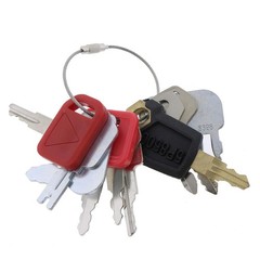 Universal 10 Heavy Equipment Ignition Keys with Key Ring – Durable Copper Build