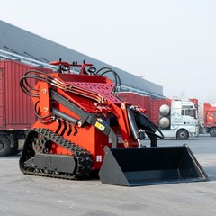 2645lbs Tracked Mini Skid Steer Loader 3-Pumps Dual Level Operation 23HP Engine
