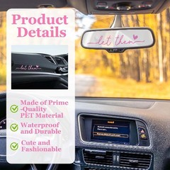 5-Piece Self Affirmation Vinyl Decals for Rearview Mirror, Mental Health Awarene