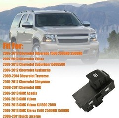 Window Switch Control Button with Blue Light Compatible with 2007-2013 Silverado