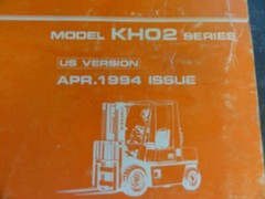 Nissan KH02 Forklift Parts Catalog Manual C-F260U 1994