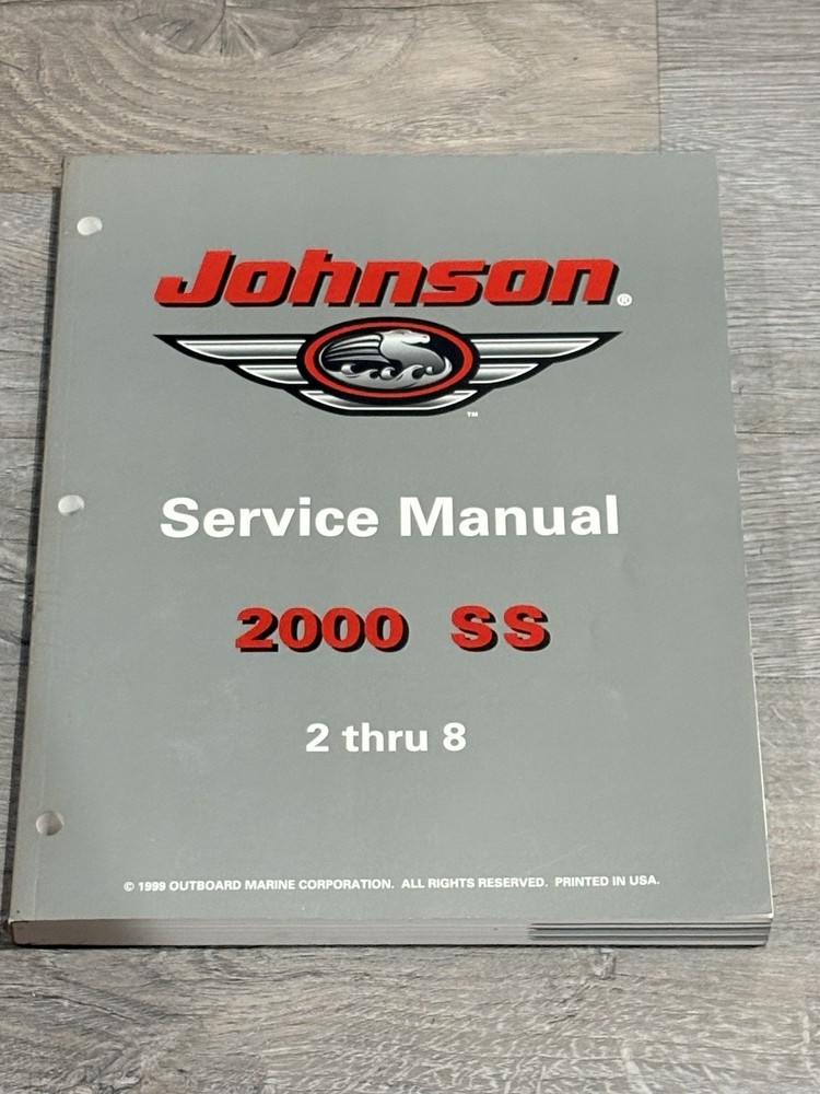 Johnson Service Manual 2000 SS 2 Thru 8 787066 Free Shipping