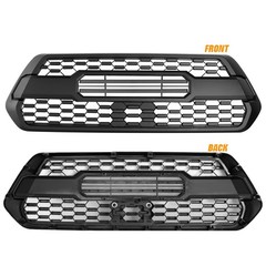 Front Hollow Grill Matte Black ABS for 2016-2022 Tacoma with Letters