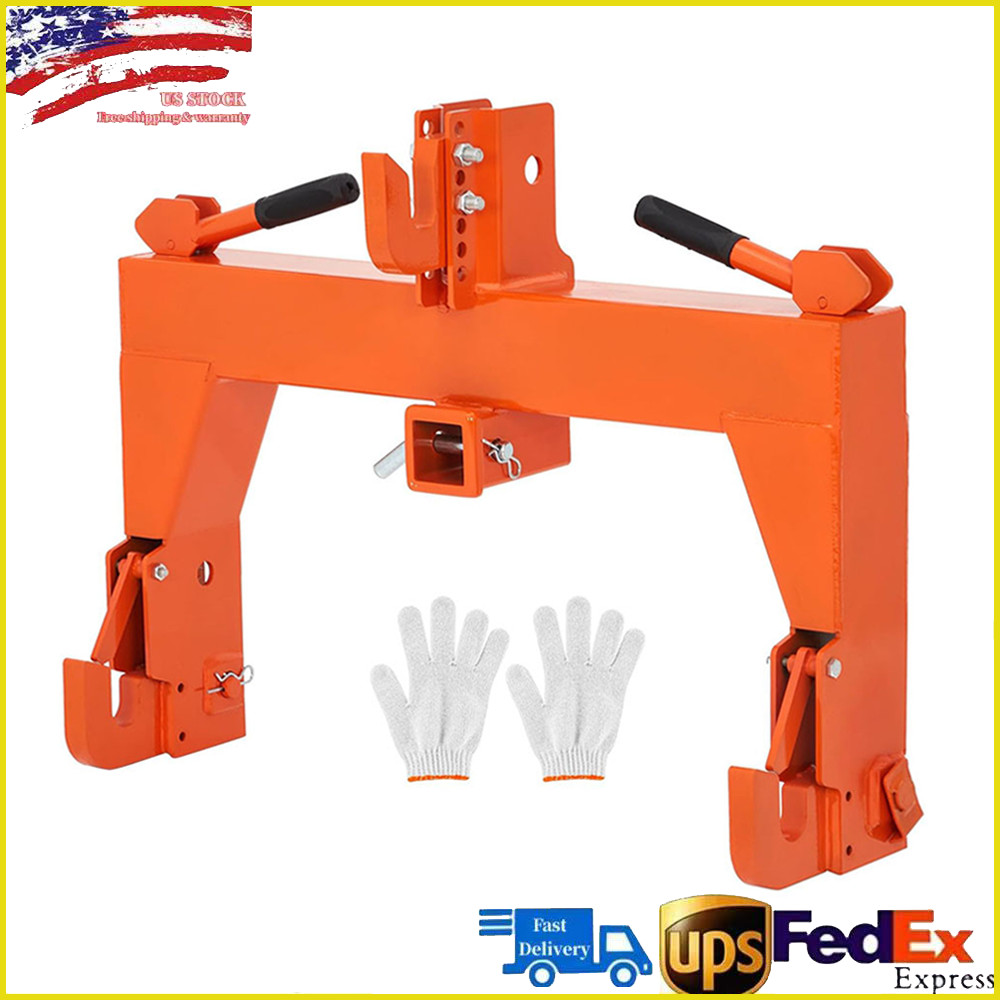 3 Point Hitch 2″ Receiver 3000LBS Attachments Quick Hitch for Category 1 Tractor