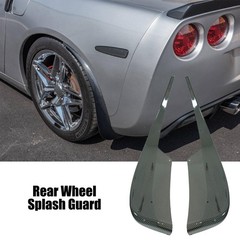 4PCS ZR1 XL Splash Guards Corvette C6 Base 2005-2013 F/R ABS Carbon Painted