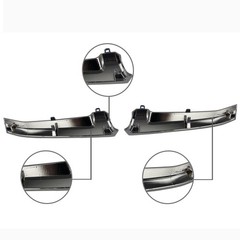Set LH & RH Grille Molding for 2012 2013 2014 Subaru Impreza Chrome Trim