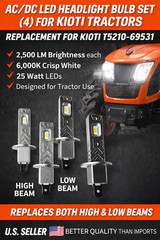 🌟Pro Series 4-Pc LED Headlight Bulb Set for Kioti RX7320 RX7320PC RX7330C-EU ⬆️