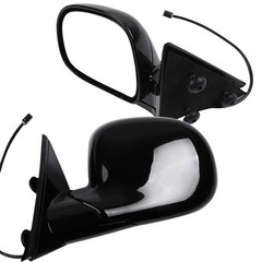 Pair Black Smooth Glass Side Mirrors 1994-1997 Chevy S10 Manual Fold Non-Heated