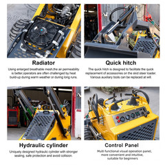New 23HP Mini Skid Steer Loader Stand On EPA Certified Engine Electric Start