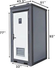 Bastone Portable Restroom Mobile Toilet Sink Jobsite Outdoor Bathroom 110V