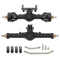 MEUS RACING Nylon SCX24 Axles with Isokinetic 3-Section Front and Rear, Black