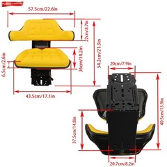 Yellow Tractor Suspension Seat Universal For John Deere 5200 5210 5300 5310 5510