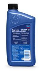 Chevron Supreme (220059719-12PK) 10W-40 Motor Oil – 1 Quart, (Pack of 12)