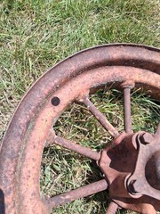 Vintage 1952 Firestone Steel Spoke Wheel Rim Farm Implement Tractor Part