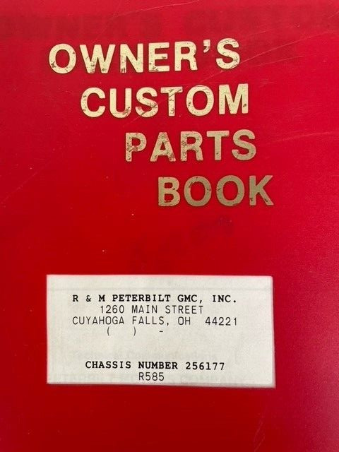 VINTAGE PETERBILT OWNER’S MAINTENANCE MANUAL 1970S-1980S