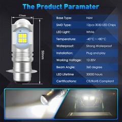 LED Headlight Bulbs For KUBOTA 2 PACK, 12V 6000K Super Bright White 34070-99010