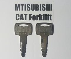 ( 2 ) Mitsubishi Keys also fits CAT Forklift Starter Ignition Key #A5160 Keys