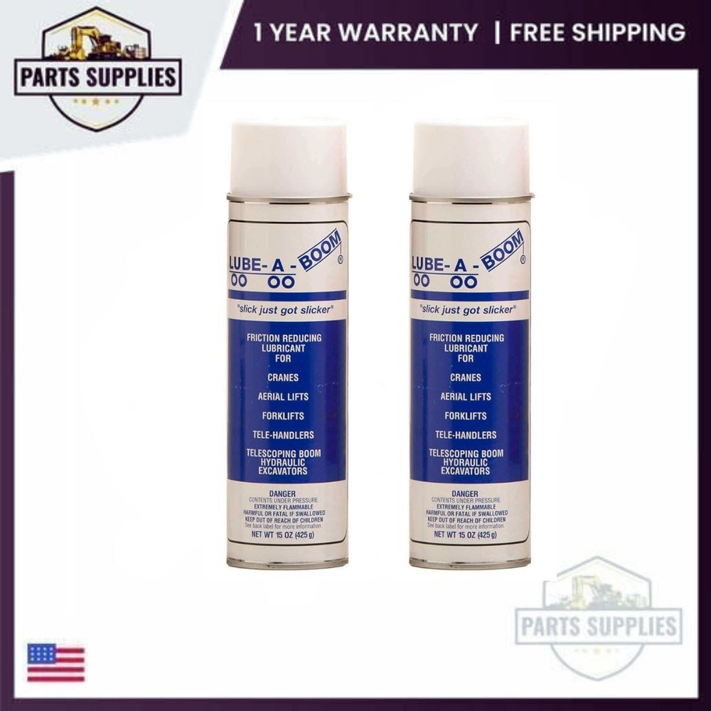 010105 Set of 2 Universal Lube-A-Boom 15oz Aerosol Spray Slide Lubricant