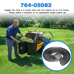 764-05082 Bagger Flex Hose for Cub Cadet Grass 47.5 inches x 8 inches, ‎Clear